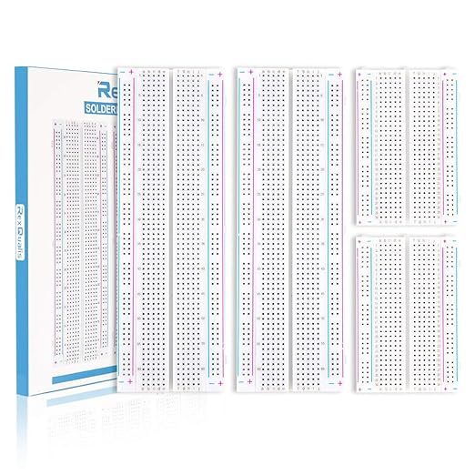 4PCS Breadboards Kit Include 2PCS 830 Point 2PCS 400 Point Solderless Breadboards for Proto Shield Distribution Connecting Blocks