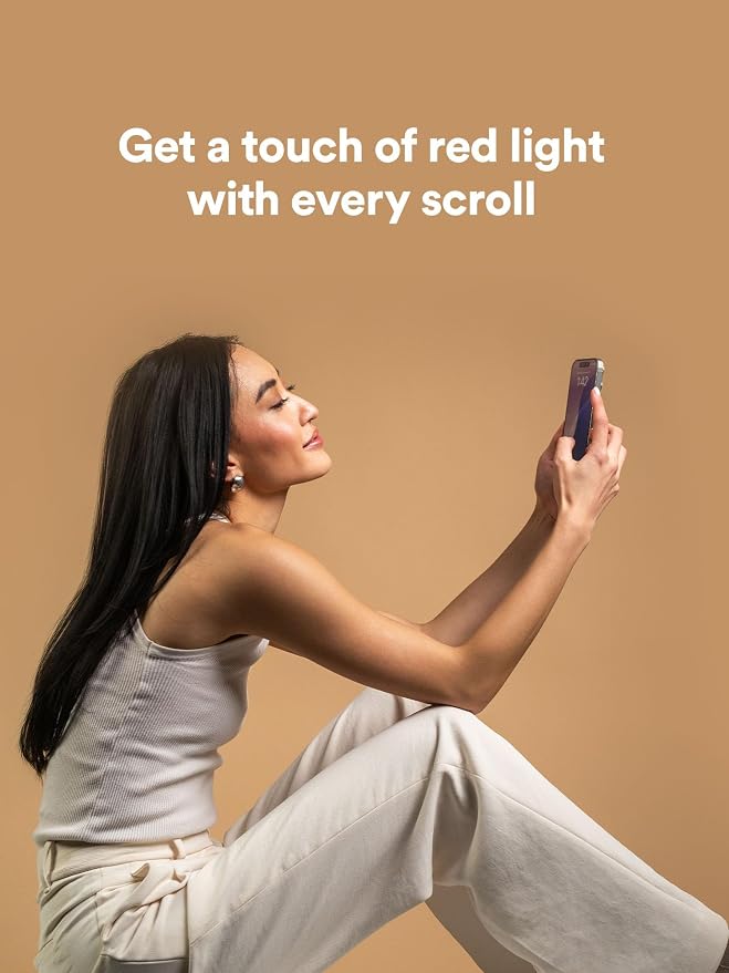 BodyGuardz Red Light Converter Screen Protector – Passive Red Light Therapy for Face - Promotes Better Sleep Healthier Skin Reduced Eye Strain – 9H Tempered Glass Easy Install (Galaxy S26)
