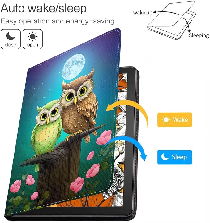 Case for Samsung Galaxy Tab A 8.0 2019 (SM-T290/T295/T297) Slim Lightweight PU Leather Stand Cover with Auto Wake/Sleep for Galaxy Tab A 8.0 Inch Abstract Watercolor Art Dogs