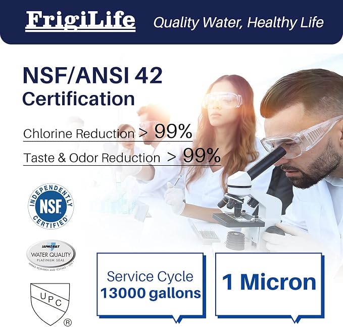 1 Micron 10" x 2.5" Whole House CTO Carbon Sedimen Water Filter Compatible
