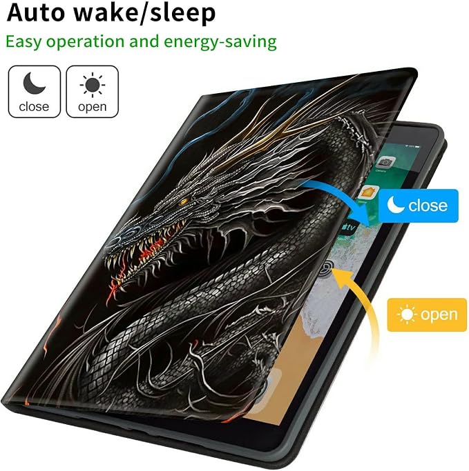 Case for Samsung Galaxy Tab A9 Plus 2023/A11 Plus 2025 11 inch Lightweight Protective PU Leather Smart Stand Cover with Auto Wake Sleep Tablet Case Cover - American Flag &amp Fish