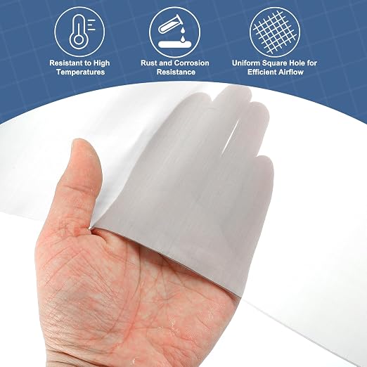 uxcell 400 Mesh 118" x 10" Woven Wire Mesh, 316 Stainless Steel Air Vent Filter