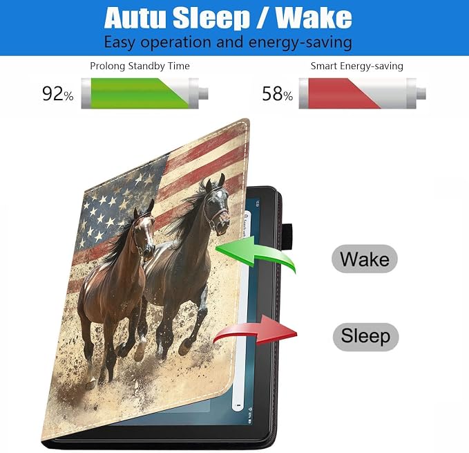 Case for Amazon Fire HD 8/HD 8 Plus Tablet (8 12th/10th Generation 2024/2022/2020 Release) Slim PU Leather Stand Folio Cover with Auto Wake Sleep African Woman Wolf