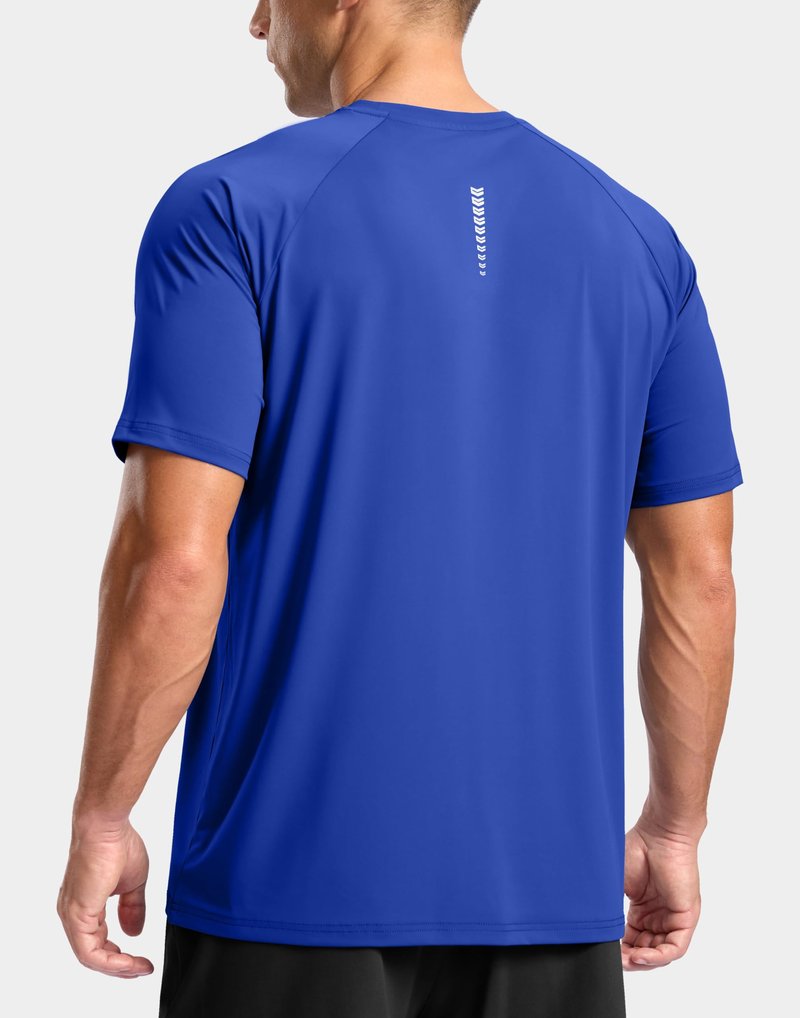 G Gradual Men's Athletic Workout T-Shirts Moisture Wicking Cooling Running Shirts Short Sleeve Performance Tee for Gym Tennis(Royal Blue,S)