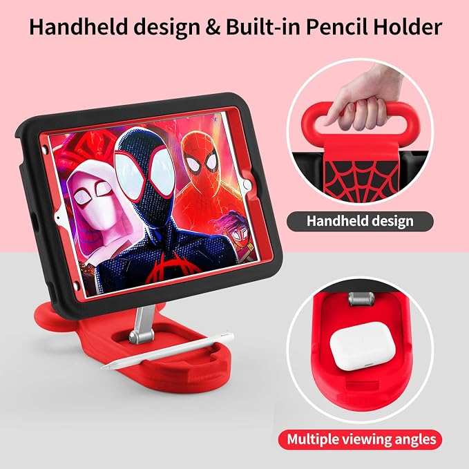 Kids Case for iPad 7th/8th/9th Gen 10.2 Inch with Adjustable Stand Handle | Kids Shockproof EVA Case with Handle Adjustable Stand for Portrait Landscape ViewingHeavy Duty Cover for ipad 10.2 inch.