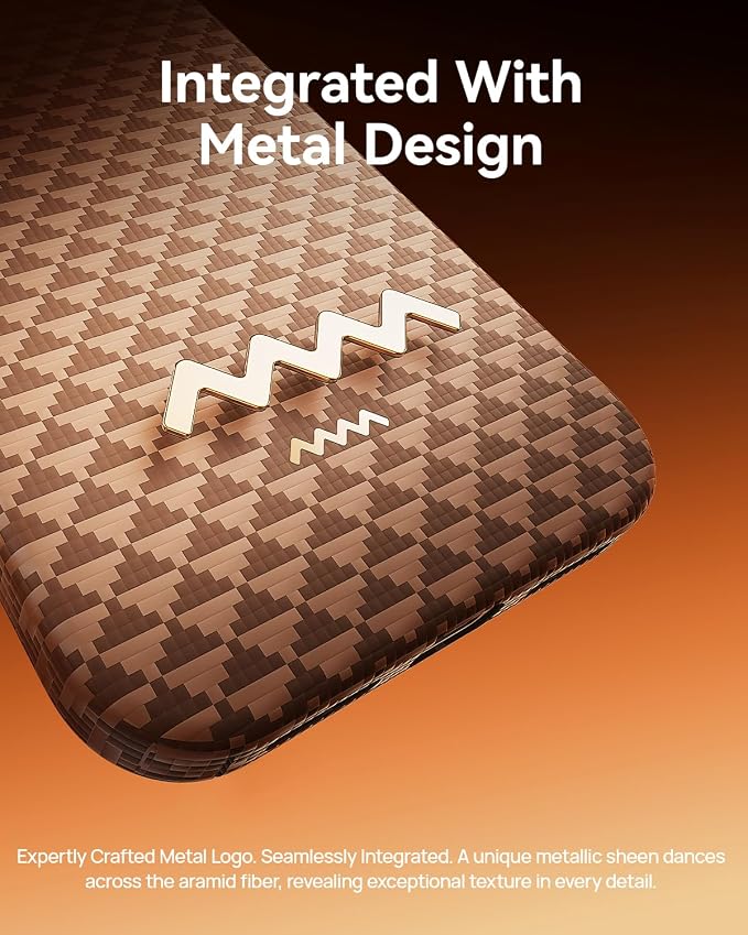 RAPTIC Aramid Fiber Case for iPhone 16 Pro Compatible with MagSafe Non-Slip &amp Slim 600D Aramid Fiber [Military Grade Drop Tested] Anti-Scratch Shockproof Protective Case 6.3 inch Black