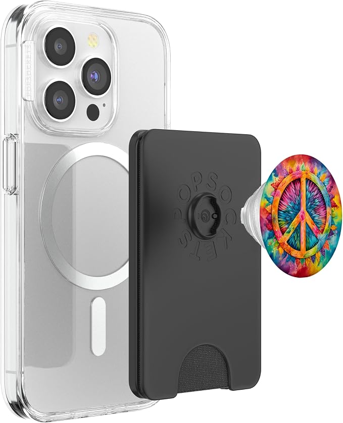Peace Sign Rainbow Tie-Dye Inspired Design PopSockets Adhesive PopGrip