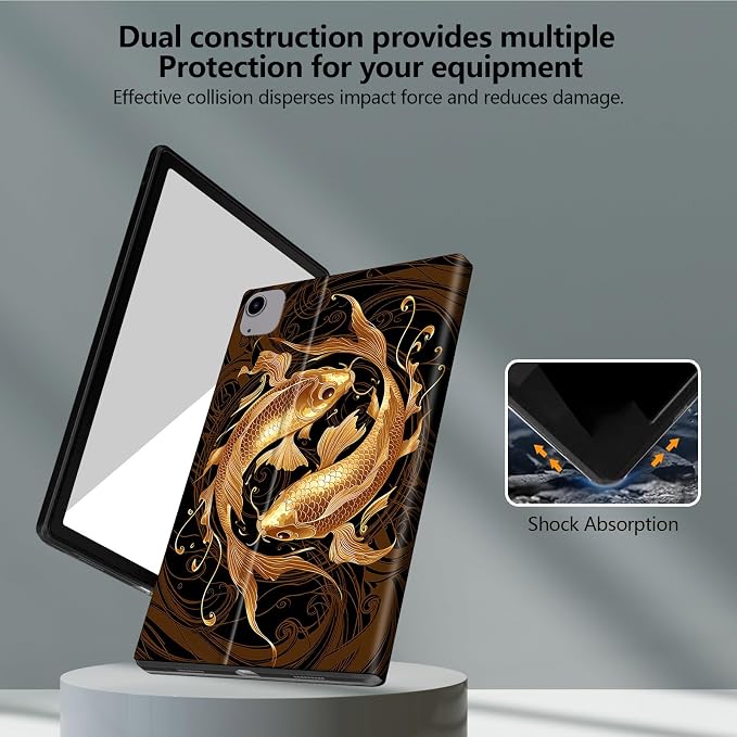 for iPad Air 13 Inch Case (M3/M2-2025/2024 Release) Slim iPad 13 Protective Case with Stand Hard Back Shell for iPad Air 13 Auto Wake/Sleep 1776 American Flag with Bullets