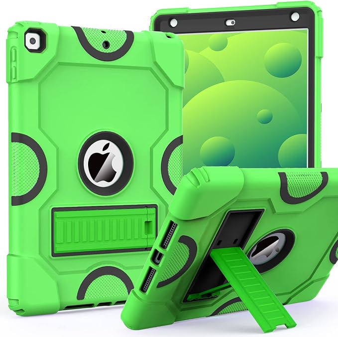ZoneFoker for iPad 9th Generation Case iPad 8th 7th Generation Case iPad 10.2 Inch 2021/2020/2019 Case Heavy Duty Rugged Shockproof Protective Cover with Kickstand Black