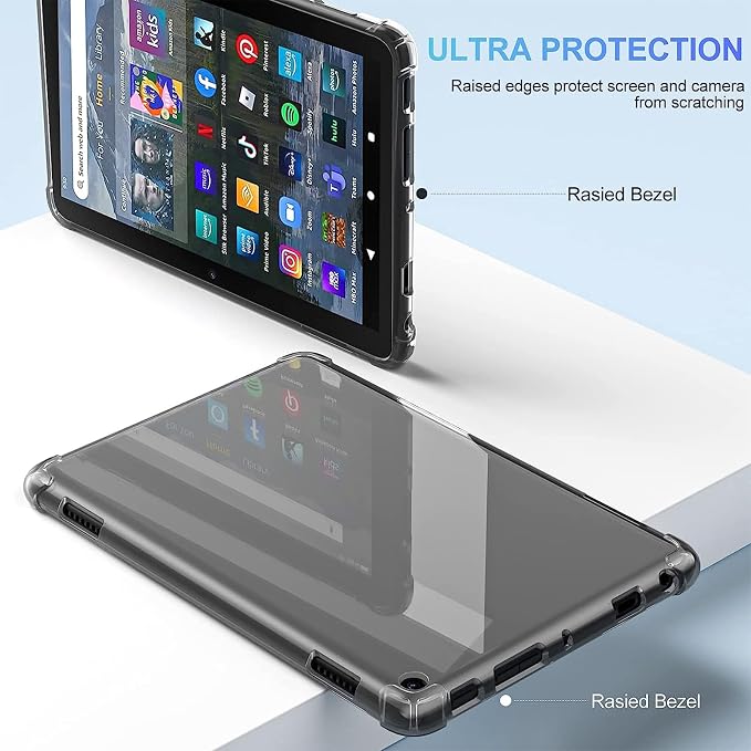Clear Case for All-New Amazon Kindle Fire Max 11 Tablet (13th Generation 2023 Release) 11 Slim Lightweight Shell Transparent Soft TPU Back Shockproof Crystal Reinforced Corner Cover Clear