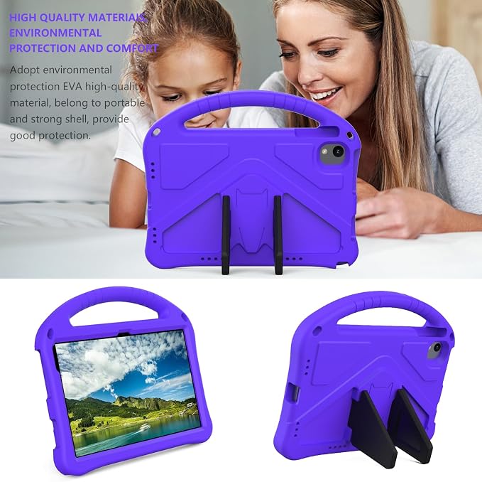 YRH for Urao C107 10.1 inch Tablet Case 2024 Kids EVA Shockproof Cover with Handle Kickstand for Urao Android Tablet 10.1'' (Black)