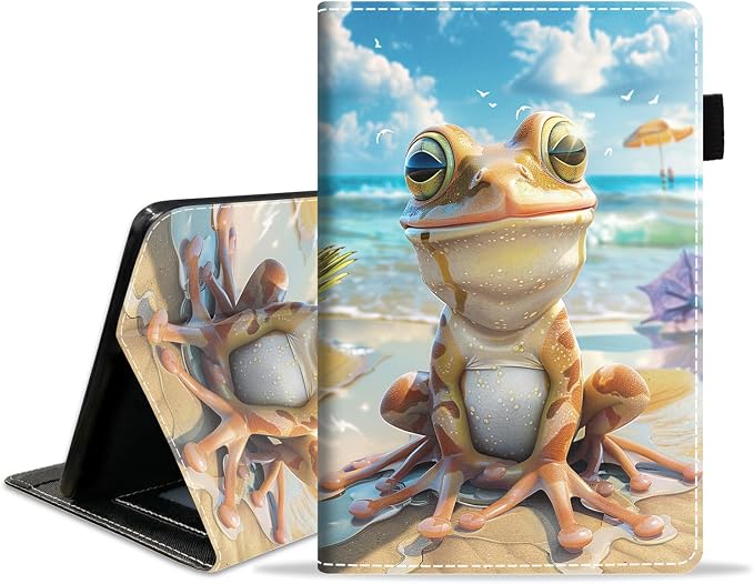 Case for Amazon Kindle Fire 7 Tablet (7 Display 12th Generation 2022 Release) Slim PU Leather Stand Folio Cover with Card Slot &amp Auto Wake Sleep Abstract Paint Butterfly