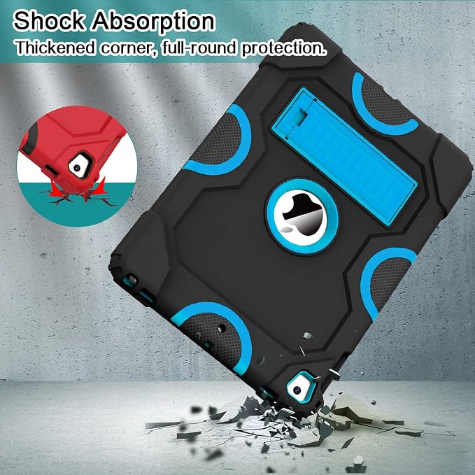 ZoneFoker Case for iPad 6th/5th Generation (9.7 Inch 2018/2017 Model) iPad Air 2 / 1st iPad Pro 9.7 Heavy Duty Shockproof Rugged Protective Case Alpine Green