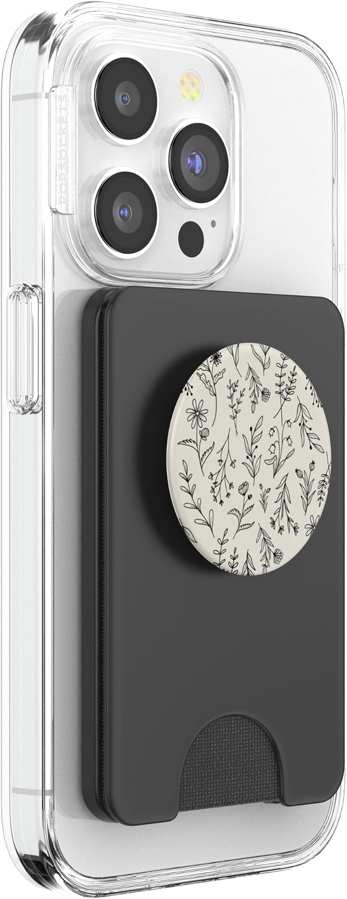 Sand Beige Wildflower Floral Flower Pattern PopSockets Adhesive PopGrip