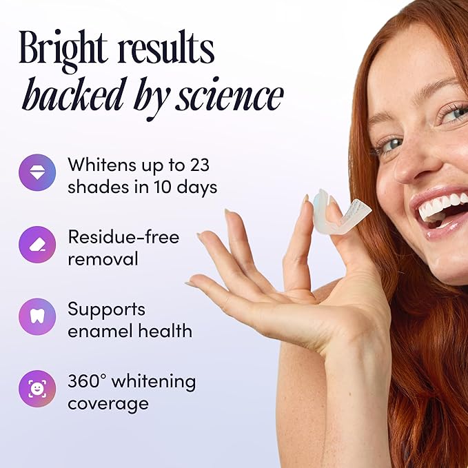 Boca Bella Teeth Whitening U-Wraps – 10 Treatments – 15% Hydrogen Peroxide, Enamel-Safe, No Harsh Sensitivity – Patented Strip Design with Aloe, Calendula & Peppermint – Fast, Even Whitening