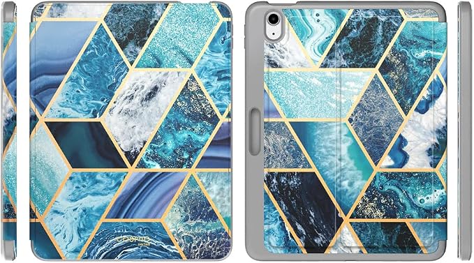 i-Blason for iPad mini 7 Case iPad mini 6 Case 8.3 inch Marble | Built-in Screen Protector Auto Sleep/Wake Pencil Holder Trifold Stand Full-Body Protection