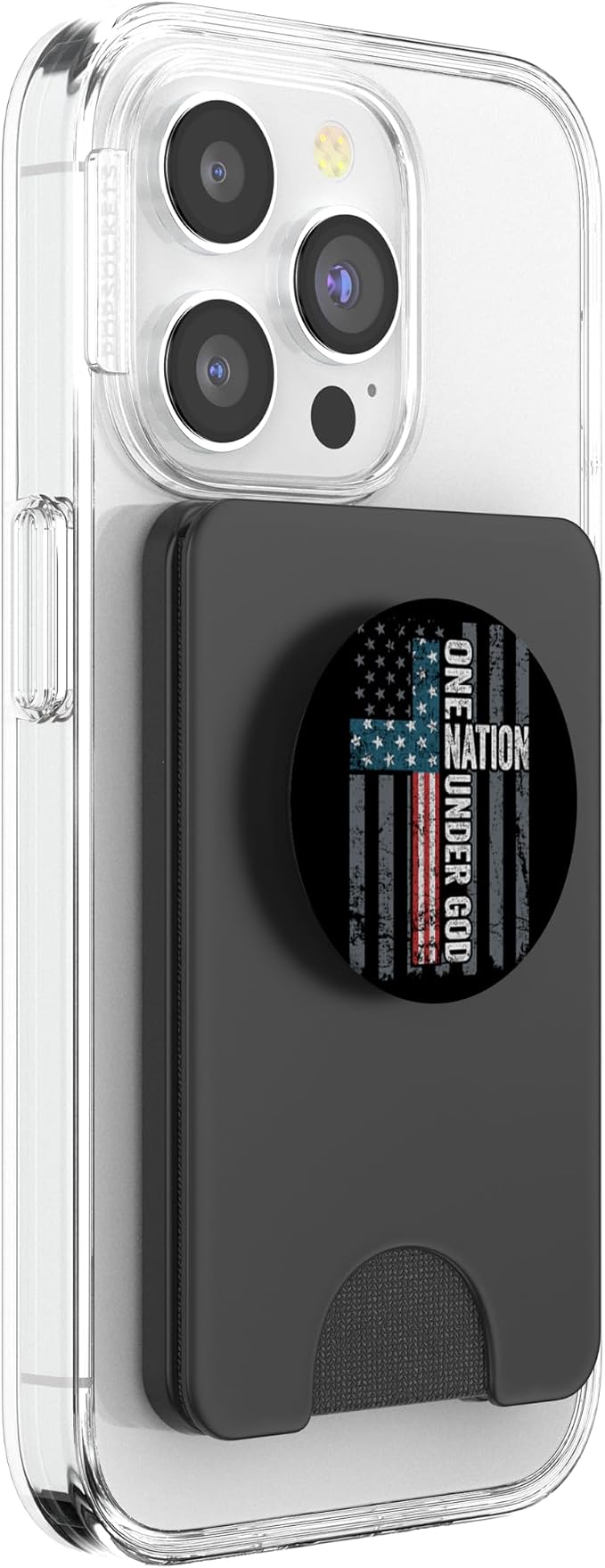ONE Nation Under GOD - Christian USA Cross Flag Patriotic PopSockets Adhesive PopGrip