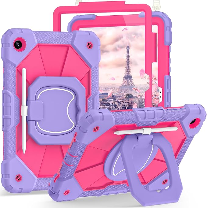 Auizotl Case for Samsung Galaxy Tab A11+/A9+ Plus 11 Inch with Screen Protector/Rotating Stand/Pen HolderMilitary Grade Shockproof Cover for Galaxy Tab A11 Plus /A9 Plus CasesBlack
