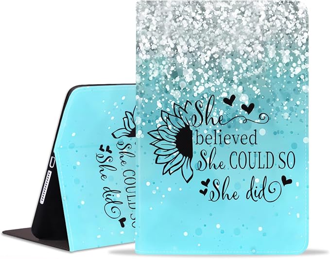 Case for Samsung Galaxy Tab S10 Lite/ S10 FE/ S9 FE 5G 10.9 Inch/ S9 11 Inch - Slim PU Leather Folding Stand Folio Cover with Auto Sleep/Wake American Flag &amp Bullets