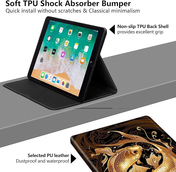 for iPad Air 13 Inch Case (M3/M2-2025/2024 Release) Slim iPad 13 Protective Case with Stand Hard Back Shell for iPad Air 13 Auto Wake/Sleep 1776 American Flag with Bullets