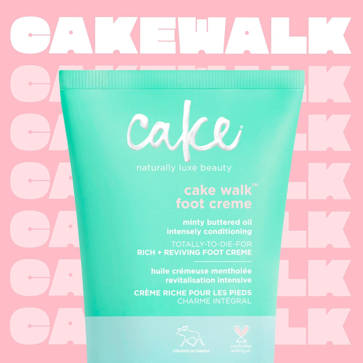 Cake Beauty Walk Triplemint Foot Crème, 3.5 Fluid Ounce