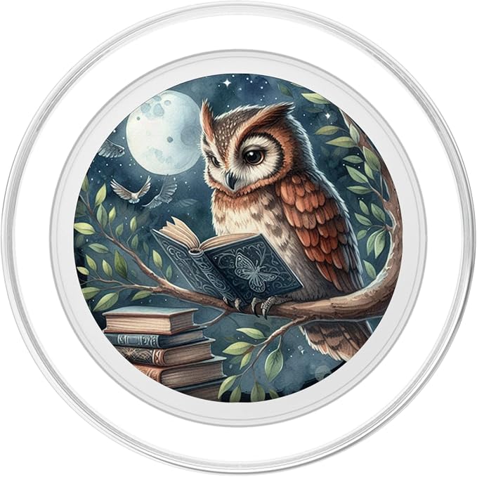 Book Owl Bookish PopSockets PopGrip for MagSafe