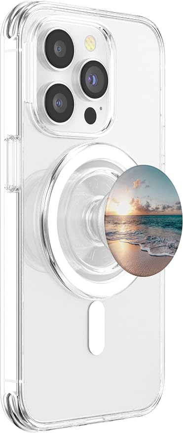 Beach Ocean Sunset Wave - Tropical Sand PopSockets Adhesive PopGrip
