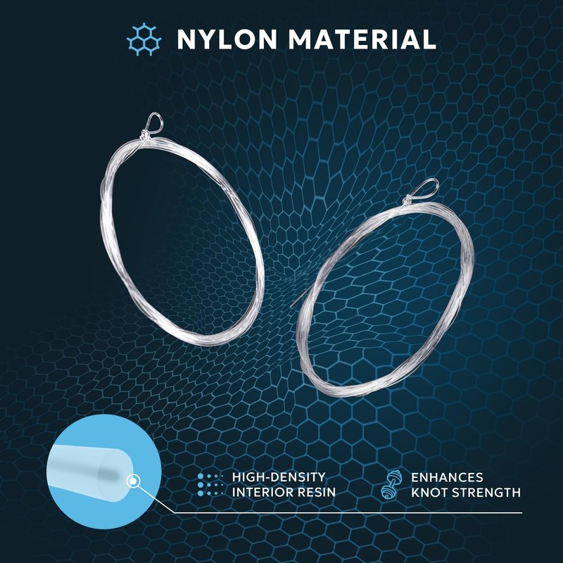 SF Pre-Tied Loop for Fly Fishing Tapered Leader Nylon (6 Packs) 7.5ft 4X