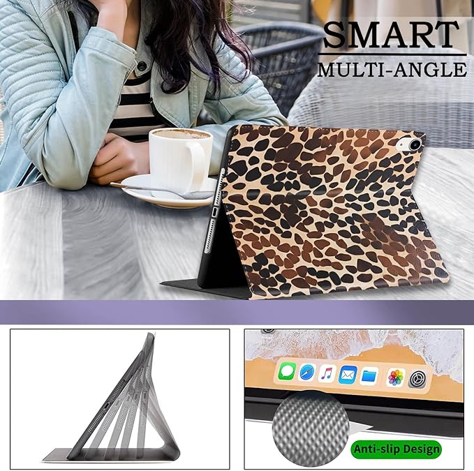 Case for iPad (A16) 11th Generation 11 Inch 2025 / iPad 10th Generation 10.9 Inch 2022 Ultra-Thin Multi-Angle Protective Cover with Auto Sleep/Wake A Dark Horse