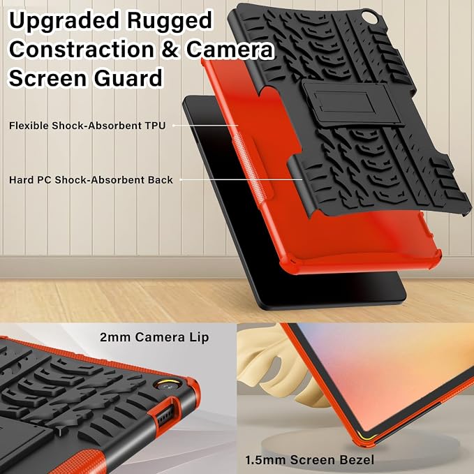 for 2023 Release Tablet Flre HD 10 &amp HD 10 Plus Case | 13th Generation Heavy Duty Dual Layer Shockproof Impact Resistance Protective Case with Kickstand for Kids