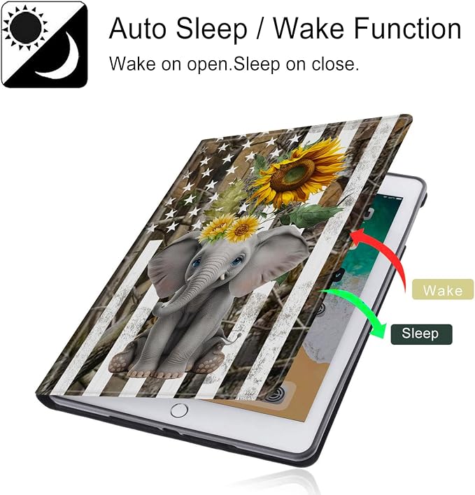 for Kindle Paperwhite 11th Gen 2021 6.8 inch Case - Signature Edition with Adjustable Stand &amp Auto Wake/Sleep - American Flag &amp Skull