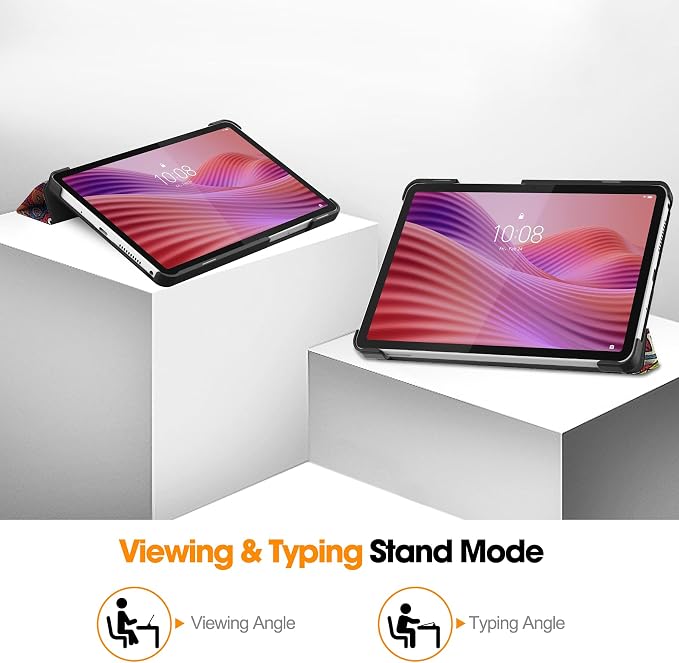 Smart Case for Lenovo Tab One / K9 8.7 Inch 2025 TB305XU/TB305FU Lightweight Trifold Stand Cover Auto Wake Sleep Blackish Green