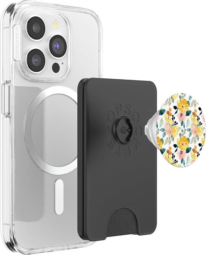Yellow Rose Pink Floral Orange Flower Design for Women Girls PopSockets Adhesive PopGrip