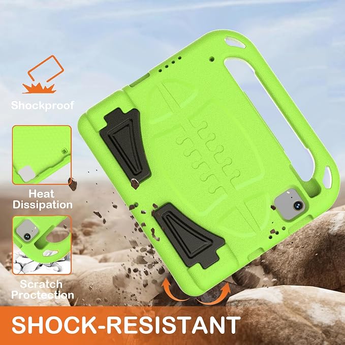 iPad Pro 11 Inch (2024/2022/2021/20202018) Heavy Duty Protective CaseKids Case for New iPad 11th Gen (A16) 11-inch 2025 &amp 10th gen10.9 2022 &amp Air 11 2025/2024 &amp Air 5th/4th -Black