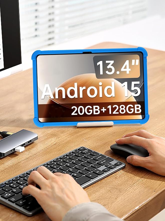 for TECLAST T65 13.4 inch Tablet Protective case Shockproof Lightweight Silicone Protective Cover with Stand Child-Friendly Protection Easy to Clean DesignBlack