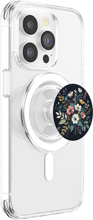 Modern Garden - Lush Florals Against Night Sky PopSockets MagSafe PopGrip for iPhone