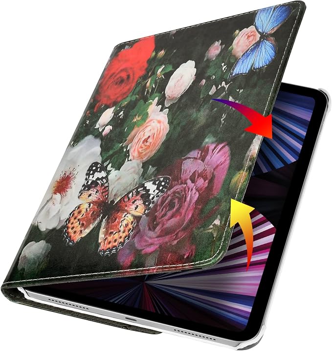 Case for iPad 10th Generation 10.9 Inch 2022 Released Model Number: A2696 A2757 A2777-360 Degree Rotating Protective Stand Cover with Auto Sleep/Wake (Animal)