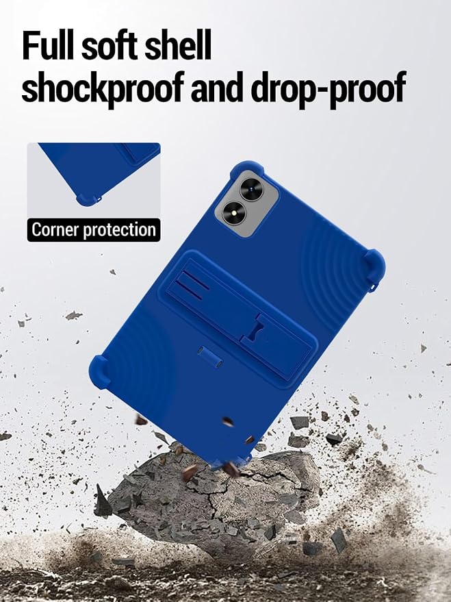 for SHARECLOUD P10_T (10.1 inch) Android 16 Tablet Protective case Shockproof Lightweight Silicone Protective case with Stand Child-Friendly Protection capacitive Stylus Included Black