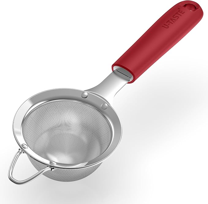 U-Taste Small Fine Mesh Strainer: 18/8 Stainless Steel 3.35in 30 Mesh Kitchen
