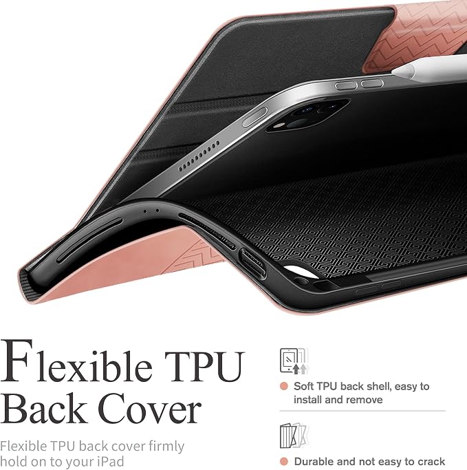 auaua Case for iPad Pro 11 inch (4th 3rd 2nd &amp 1st Gen) with Pencil Holder Auto Sleep/Wake PU Leather (Brown)