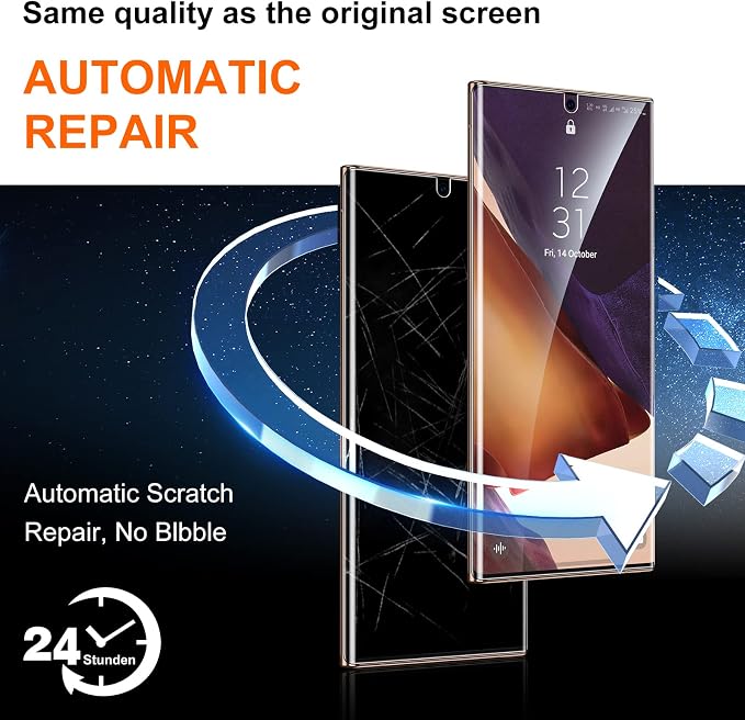 UniqueMe [2+2 Pack Compatible with Samsung Galaxy Note 20 Ultra 6.9 inch Soft TPU Screen Protector 【Not Glass】 and Camera Lens ProtectorHD Clarity [Case Friendly][Bubble Free] [Anti-slip tool]