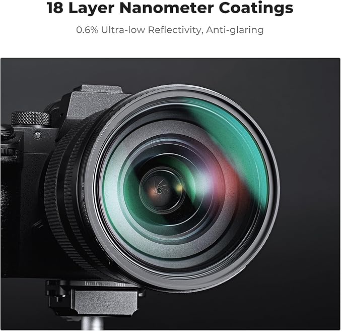 K&F CONCEPT 52mm Black Diffusion 1/4 & 1/8 Filters Kit Mist Cinematic Effect