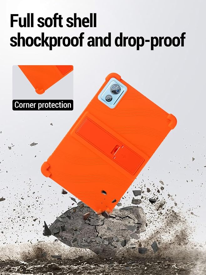 for DEERTiME E15 10 inch Android 15 Tablets Protective caseShockproof Lightweight Silicone Protective Cover with StandChild-Friendly ProtectionEasy to Clean DesignBlack