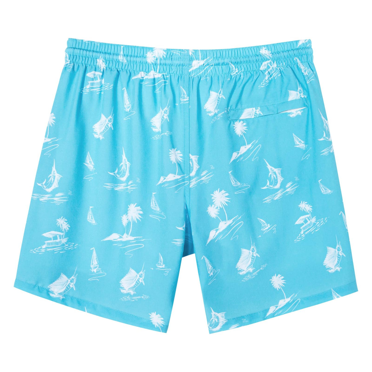 SURF CUZ Mens Swim Trunks with Compression Liner Quick Dry Swim Shorts 7" Swimming Trunks Stretch Bathing Suit 7 Inch,Marlin Leap,XS