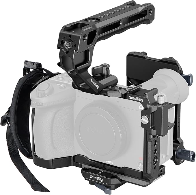 SMALLRIG Cage Kit for Sony FX2, with V-Mount Plate, Top Handle, HDMI Clamp, and Wrist Strap, Built-in Multiple Expansion Interfaces, Advanced Rig for Sony FX2-5590