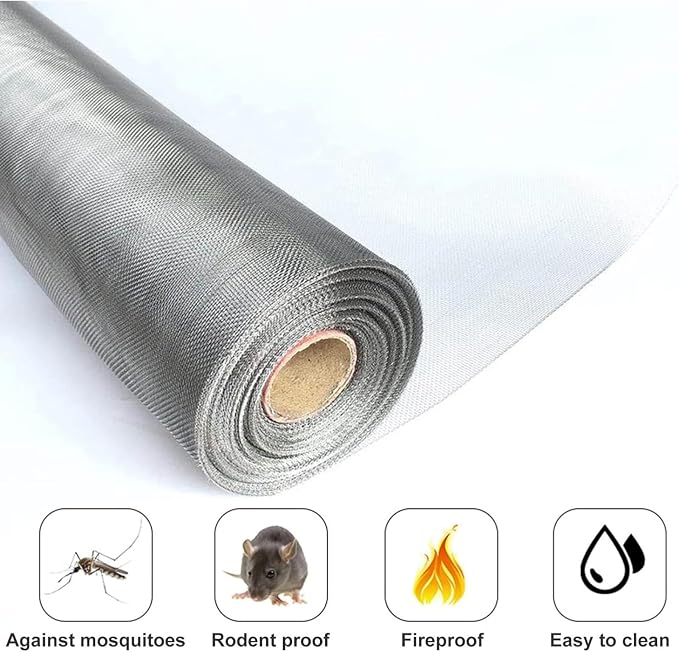 100 Mesh Stainless Steel Wire Cloth Panel, 304 Woven Metal Mesh Sheet, Tight