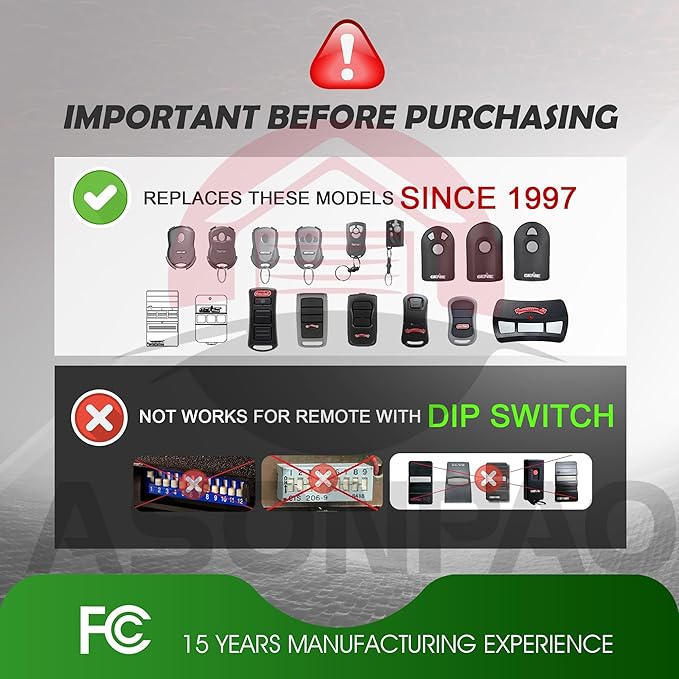 Genie Garage Door Opener Keypad & Remote GK-R G3T-R, Wireless Keyless Intellicode【10-Year-Warranty】