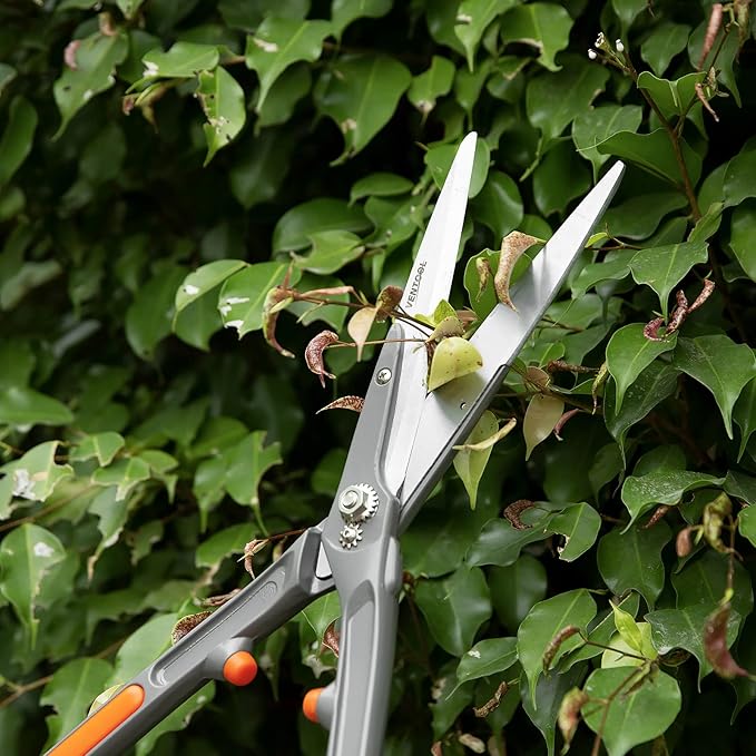 26-Inch Lightweight Straight Blade Hedge Shears, HRC54-56 Mn-steel Cutter with 8mm Cutting Capacity, for Trimming Lawn, Boxwood, Decorative Grasses & Bushes