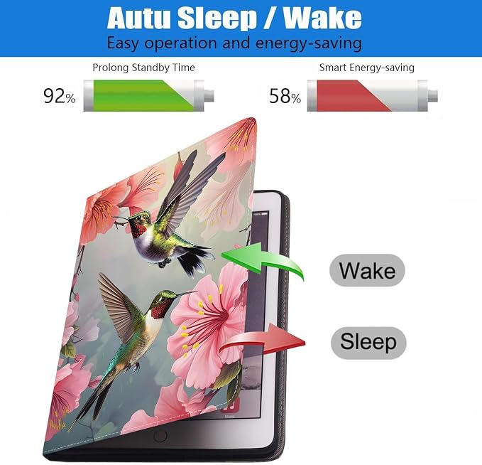 Case for iPad 6th/5th Generation (2018 2017 Model 9.7 Inch) iPad Air 2/Air 1 (9.7 Inch) Slim PU Leather Stand Folio Cover with Auto Wake Sleep African Woman Wolf