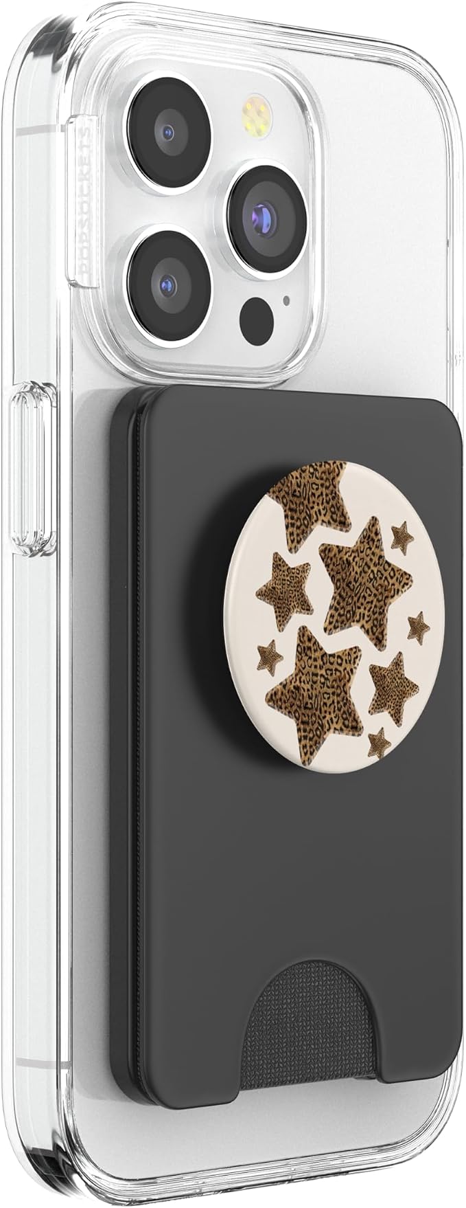 Cute Aesthetic Stars Cheetah Pattern Leopard Print Girly Y2k PopSockets Adhesive PopGrip